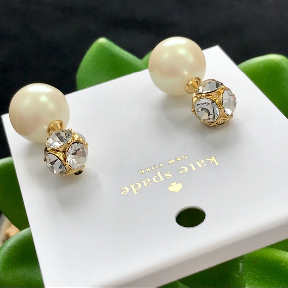 Kate Spade Gold Pearl Drop Lady Marmalade Earrings - Picture 4 of 6